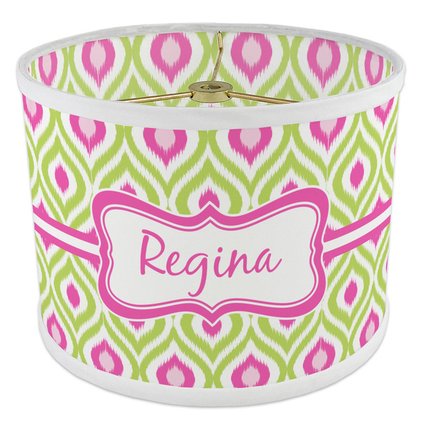 Ogee Ikat 8" Drum Lampshade - ANGLE Poly-Film