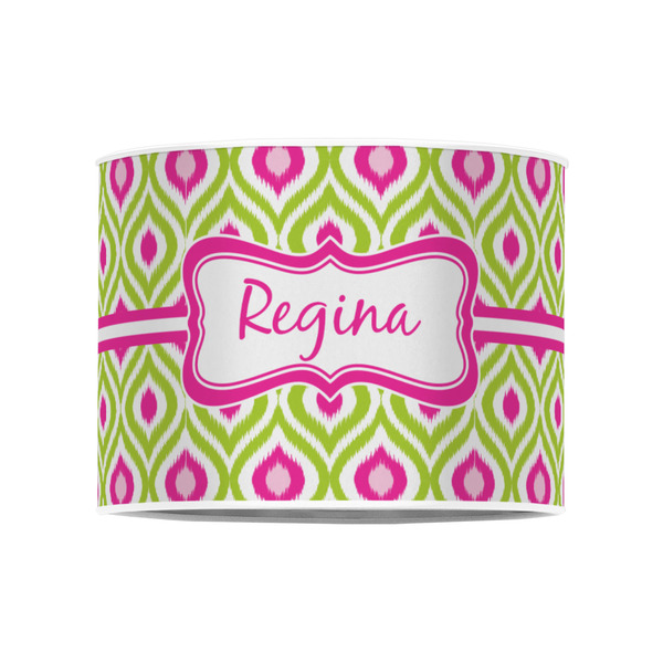 Ogee Ikat 8" Drum Lampshade - FRONT (Poly Film)