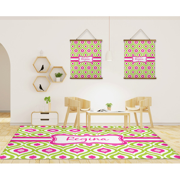 Ogee Ikat 8'x10' Indoor Area Rugs - IN CONTEXT