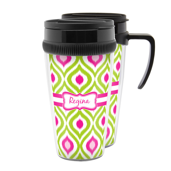 Custom Ogee Ikat Acrylic Travel Mug (Personalized)