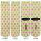 Ogee Ikat Adult Crew Socks - Double Pair - Front and Back - Apvl