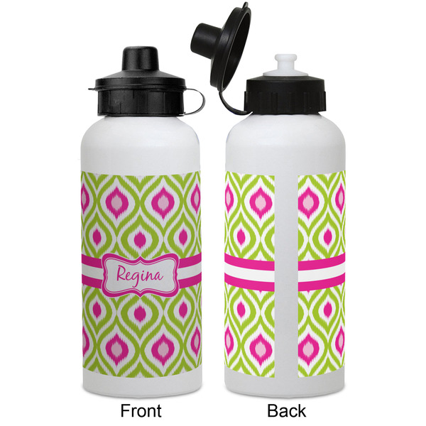 Ogee Ikat Aluminum Water Bottle - White APPROVAL