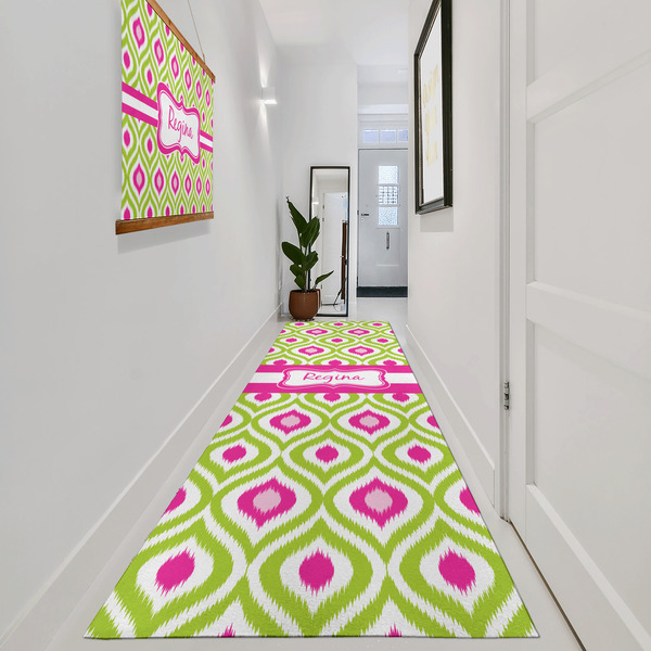 Ogee Ikat Area Rug Sizes - In Context (vertical)