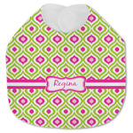 Ogee Ikat Jersey Knit Baby Bib w/ Name or Text