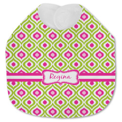 Ogee Ikat Jersey Knit Baby Bib w/ Name or Text