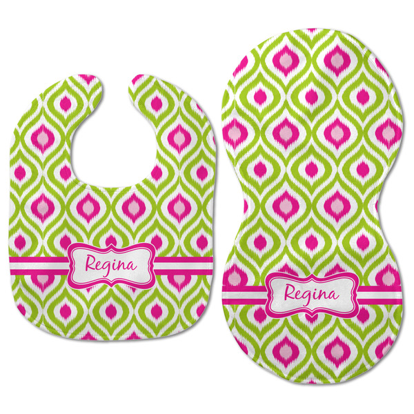 Ogee Ikat Baby Bib & Burp Set - Approval (new bib & burp)