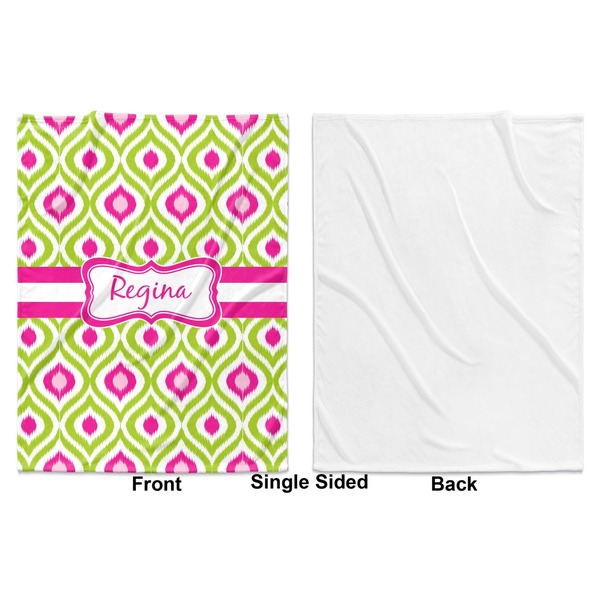 Ogee Ikat Baby Blanket (Single Side - Printed Front, White Back)