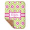 Ogee Ikat Sherpa Baby Blanket - 30" x 40" w/ Name or Text