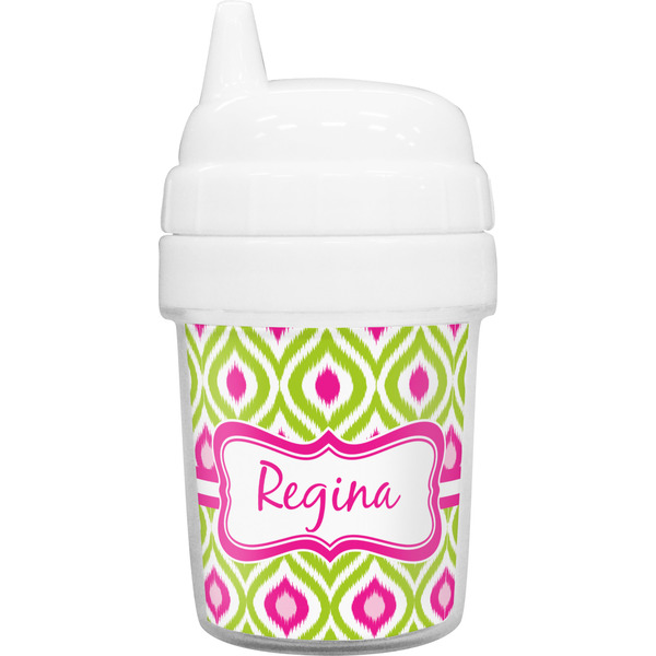 Custom Ogee Ikat Baby Sippy Cup (Personalized)