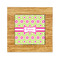 Ogee Ikat Bamboo Trivet with 6" Tile - FRONT