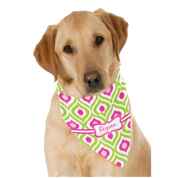 Custom Ogee Ikat Dog Bandana Scarf w/ Name or Text