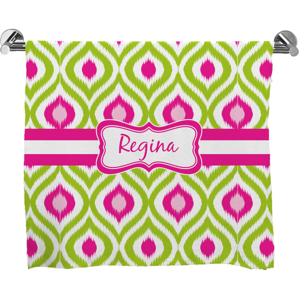 Custom Ogee Ikat Bath Towel (Personalized)