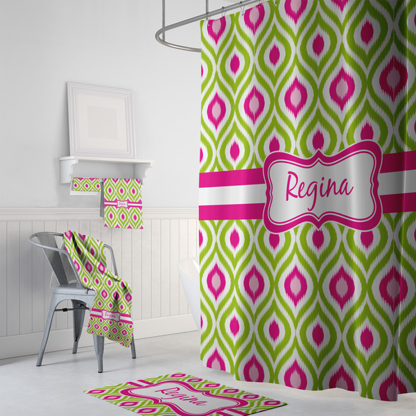 Ogee Ikat Bath Towel Sets - 3-piece - In Context