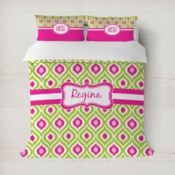 Custom Ogee Ikat Duvet Cover (Personalized)