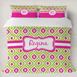 Ogee Ikat Duvet Cover Set - King (Personalized)