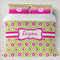 Ogee Ikat Duvet Cover Set - King (Personalized)