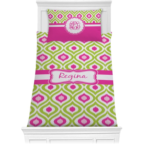 Custom Ogee Ikat Comforter Set - Twin (Personalized)