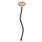 Ogee Ikat Black Plastic 7" Stir Stick - Oval - Single Stick