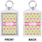 Ogee Ikat Bling Keychain (Front + Back)