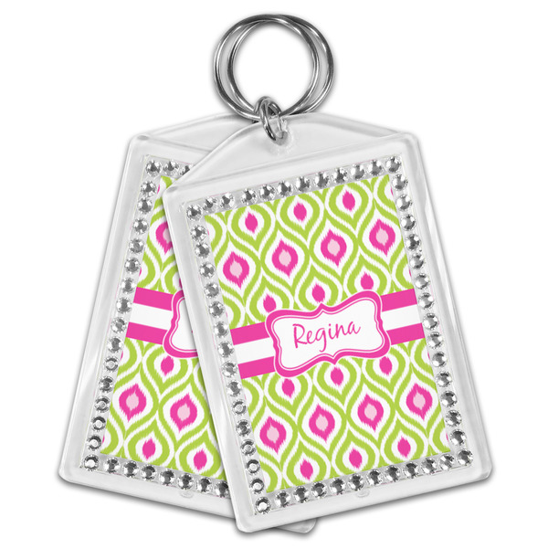 Ogee Ikat Bling Keychain - MAIN