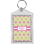 Ogee Ikat Bling Keychain (Personalized)