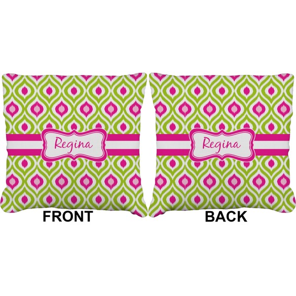 Ogee Ikat Burlap Pillow Approval