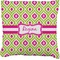 Ogee Ikat Faux-Linen Throw Pillow (Personalized)