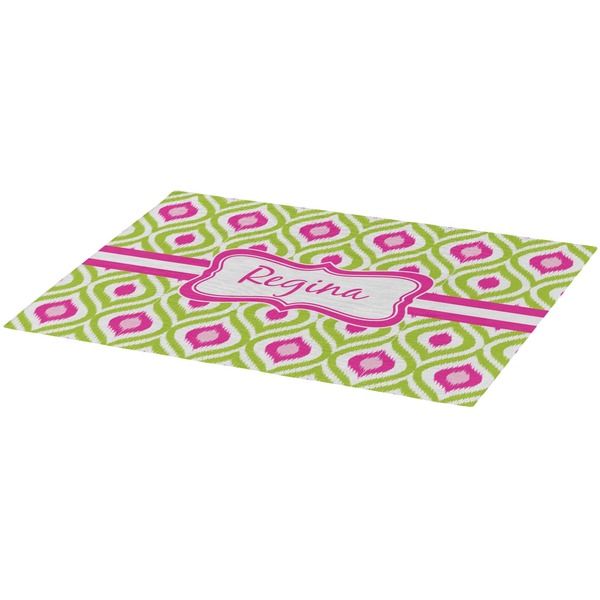Ogee Ikat Burlap Placemat (Angle View)