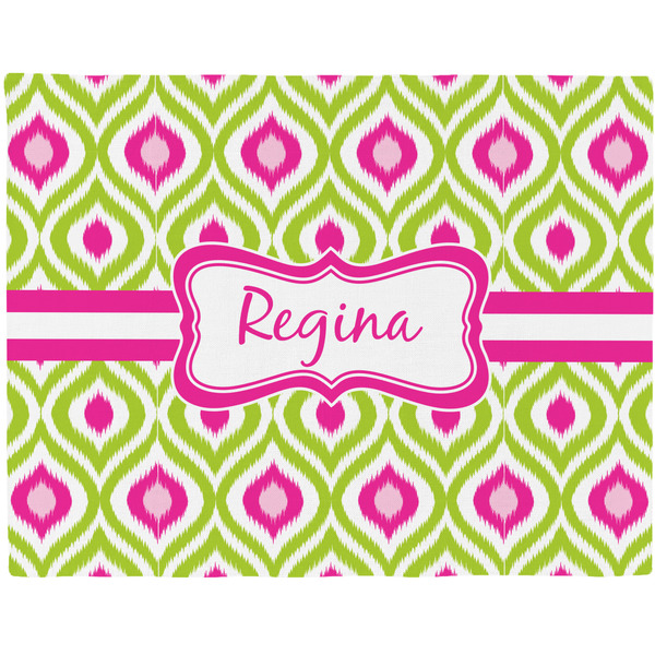 Custom Ogee Ikat Woven Fabric Placemat - Twill w/ Name or Text