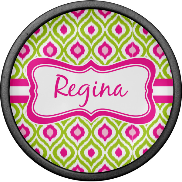 Ogee Ikat Cabinet Knob - Black - Front