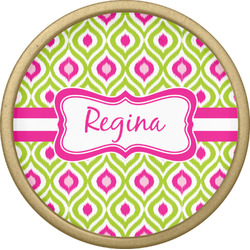 Ogee Ikat Cabinet Knob - Gold (Personalized)