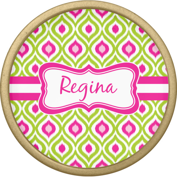 Ogee Ikat Cabinet Knob - Gold - Front