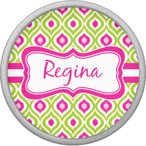 Ogee Ikat Cabinet Knob - Nickel - Front