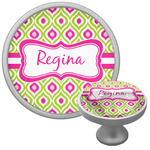 Ogee Ikat Cabinet Knob (Silver) (Personalized)