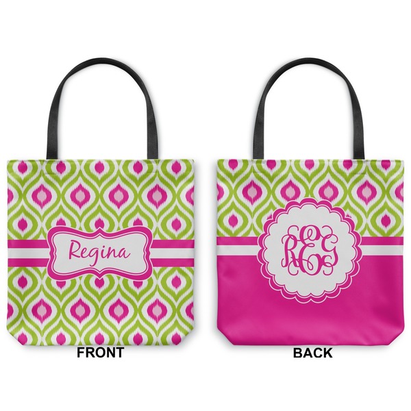 Ogee Ikat Canvas Tote - Front and Back