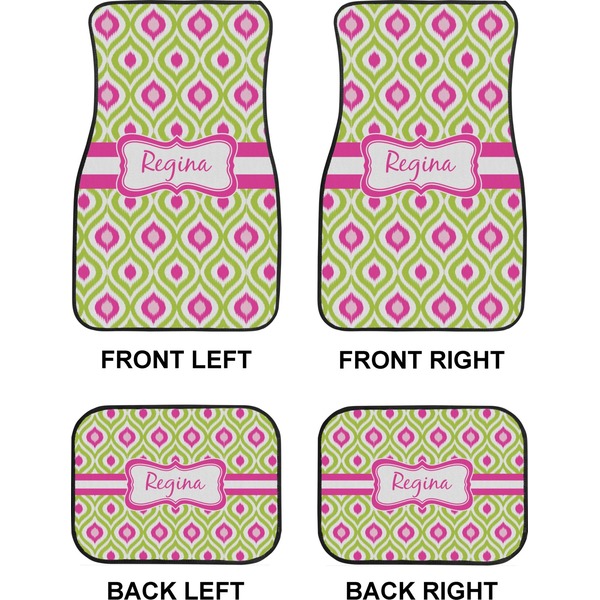 Ogee Ikat Car Floor Mats Set (2F + 2B)