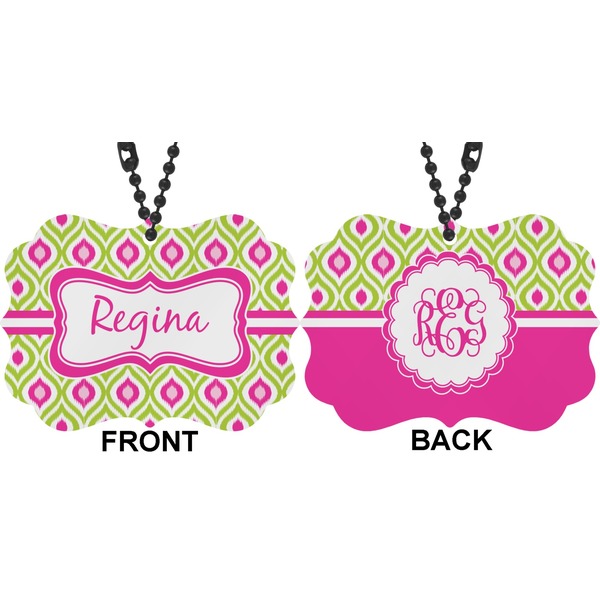 Ogee Ikat Car Ornament (Approval)