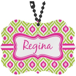 Ogee Ikat Rear View Mirror Decor (Personalized)