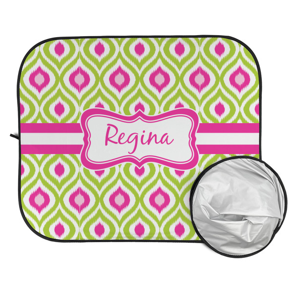 Ogee Ikat Car Sun Shades - FOLDED & UNFOLDED