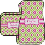 Ogee Ikat Car Floor Mats Set - 2 Front & 2 Back (Personalized)