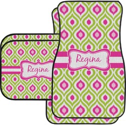 Ogee Ikat Car Floor Mats Set - 2 Front & 2 Back (Personalized)