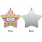 Ogee Ikat Ceramic Flat Ornament - Star Front & Back (APPROVAL)