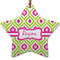 Ogee Ikat Star Ceramic Ornament w/ Name or Text