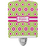 Ogee Ikat Ceramic Night Light (Personalized)