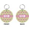 Ogee Ikat Circle Keychain (Front + Back)