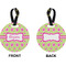 Ogee Ikat Circle Luggage Tag (Front + Back)