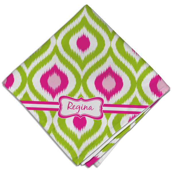 Custom Ogee Ikat Cloth Dinner Napkin - Single w/ Name or Text