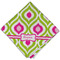 Ogee Ikat Cloth Napkins - Personalized Dinner (Folded Four Corners)