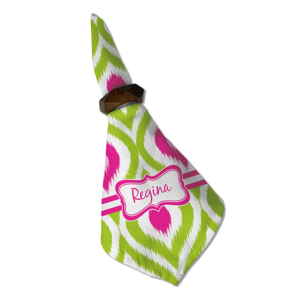 Ogee Ikat Cloth Napkins - Personalized Dinner (Folded in Ring) (MAIN)