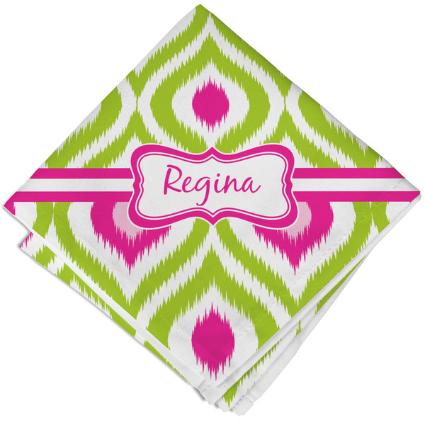 Custom Ogee Ikat Cloth Napkin w/ Name or Text